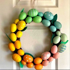 🐰NWT GORGEOUS SPRING EGG WREATH!🐣